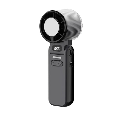DIGIX 3In1 Portable Refrigeration Handheld Turbo Fan with 199 Speed Settings, 25,000 RPM, 15-Hour Cooling, Digital Display, 120° Rotation, USB Charging, Mini Handheld Personal Fan. Suitable for Travel, Indoor Use