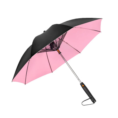 85Cm 3 in 1 Umbrella with Fan and Mister Outdoor Portable Misting Umbrella Sun Protection Long Handle Umbrella Misting Fan